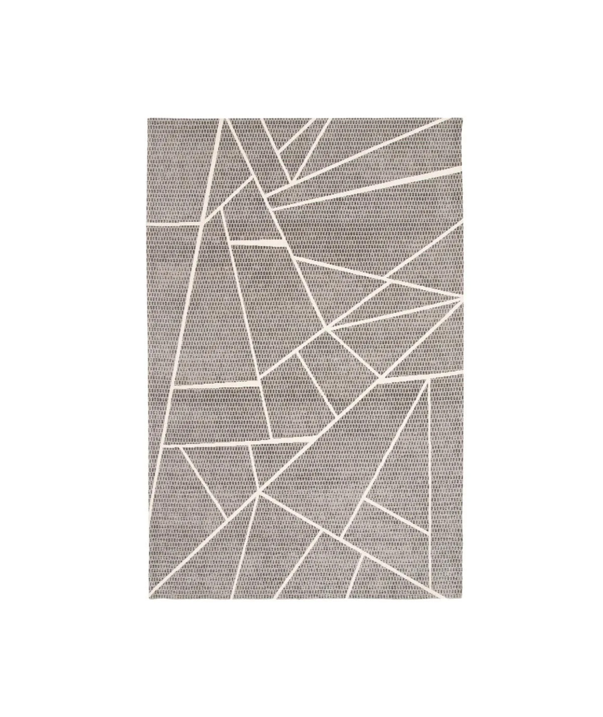 Tapis gris coton polyester 160x230cm - Kerman |YESDEKO