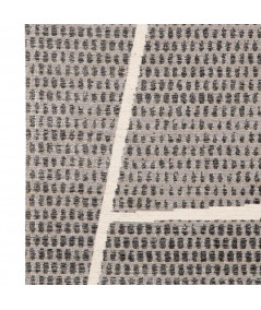 Tapis gris coton polyester 160x230cm - Kerman |YESDEKO