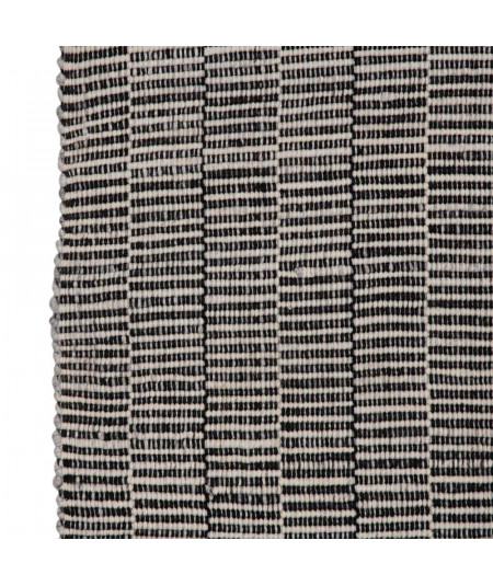 Tapis berbère tissé noir crème 200x300cm - Collection Dorud | Yesdeko