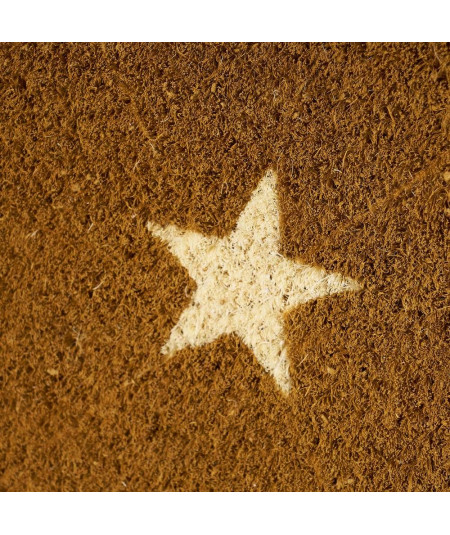 Paillasson coco beige style naturel 60x40cm - Stars | Yesdeko
