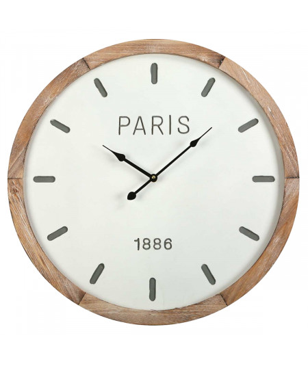 Horloge murale bois style scandinave Diam60cm - Paris |YESDEKO