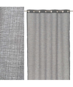 2 rideaux semi occultant uni gris 140x260cm Agra - Yesdeko