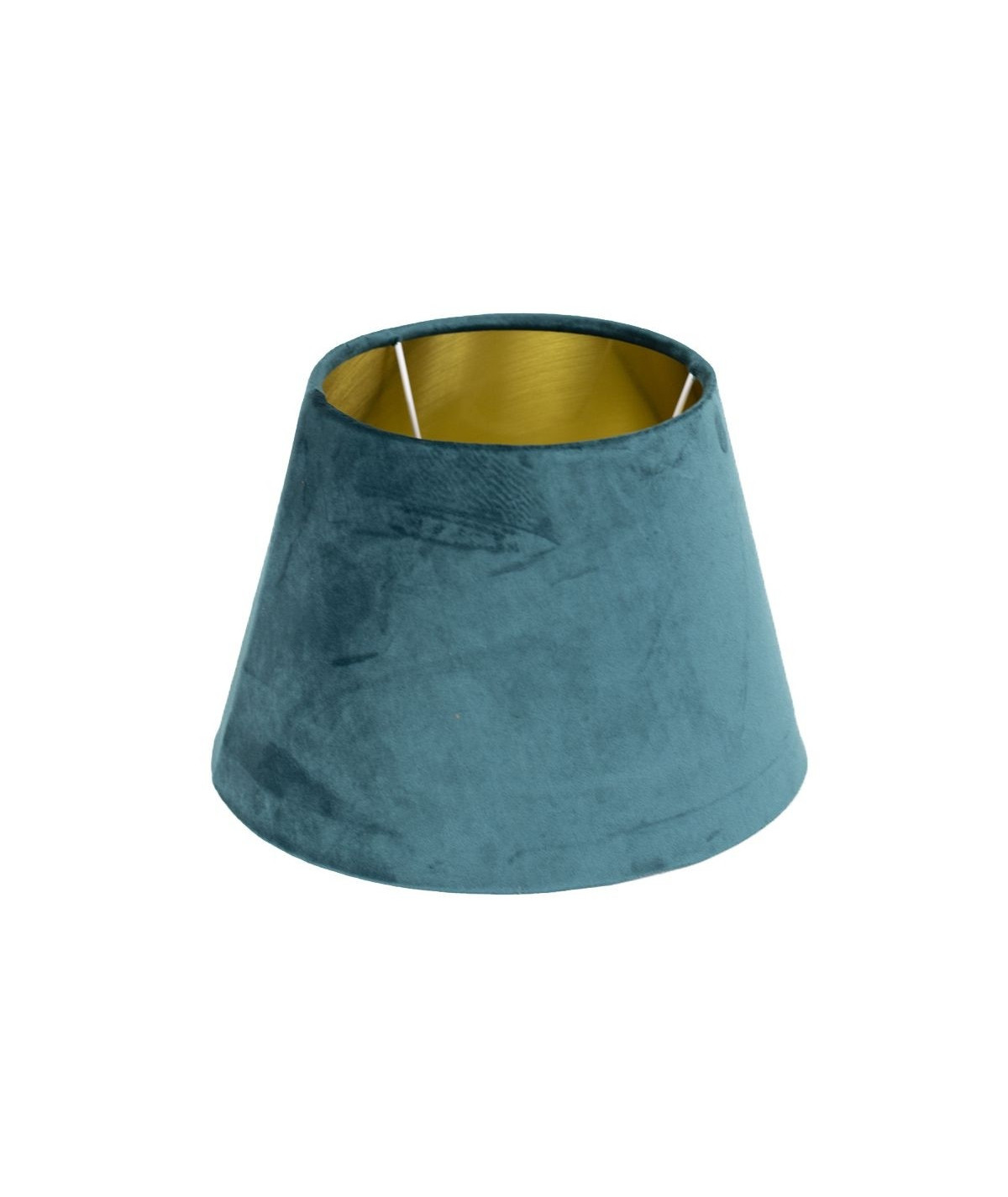 Abat-jour en velours conique diam25cm bleu Pétrole - Joy |YESDEKO