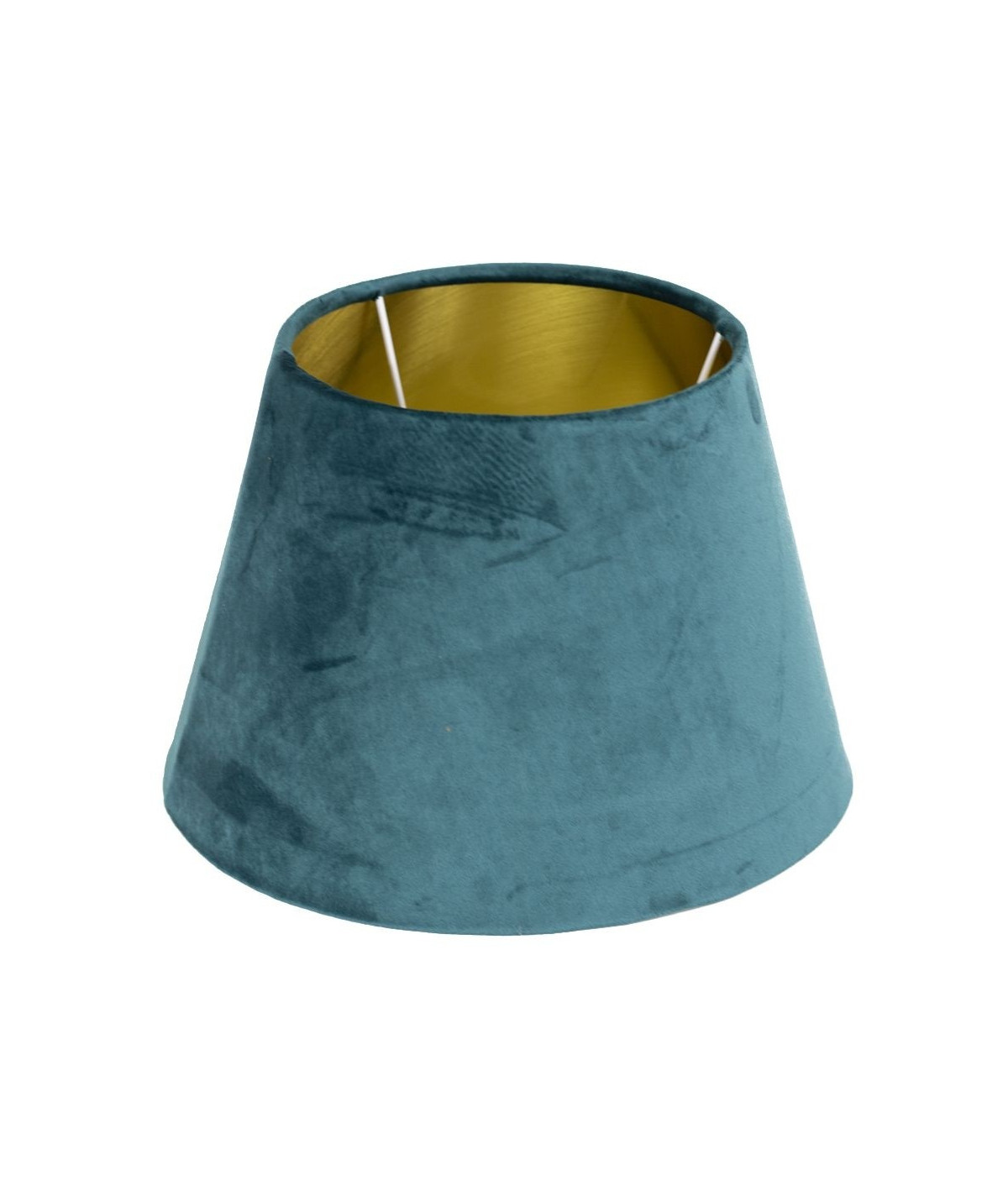 Abat-jour en velours conique diam30cm bleu Pétrole - Joy |YESDEKO