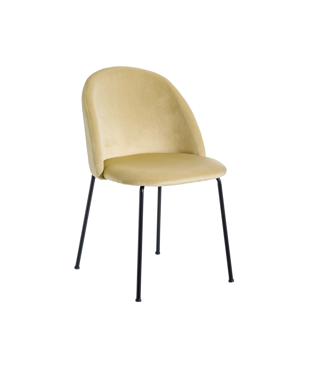 Lot de 2 chaises en velours vert pastel dossier capitonné - Collection Mila | Yesdeko