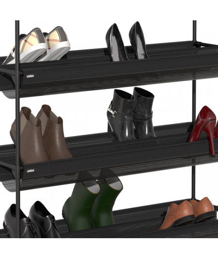 Organiseur de chaussures couleur noir (16 paires) - Sling Black - UMBRA | Yesdeko