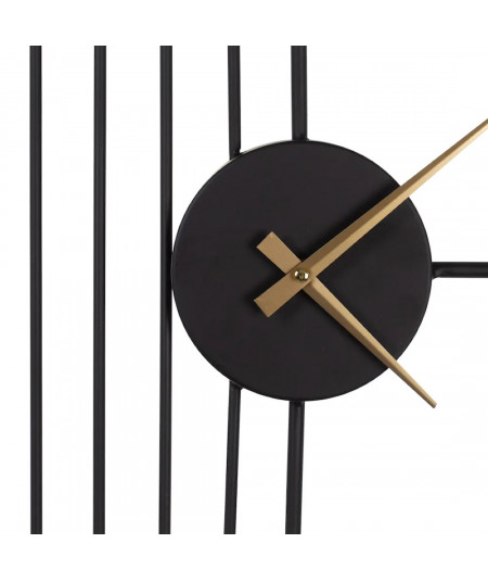Horloge murale design en métal noir Diam60cm - Collection Design - Yesdeko