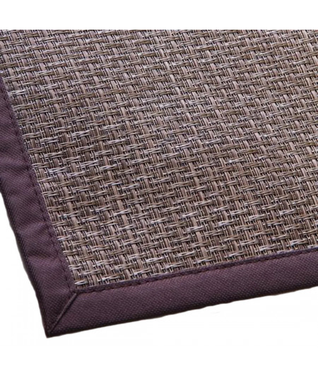 Tapis indoor outdoor marron revers antidérapant 60x200cm - Collection Brown