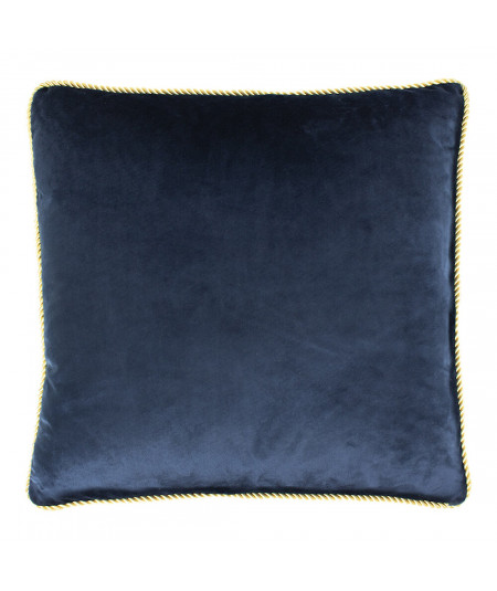 Coussin en velours bleu marine 45x45cm galon doré - Collection Velvet