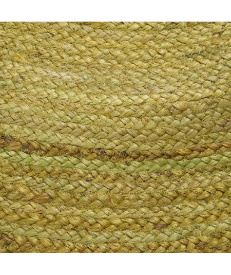 Tapis en jute rond naturel vert Diam120cm - Collection Ottawa