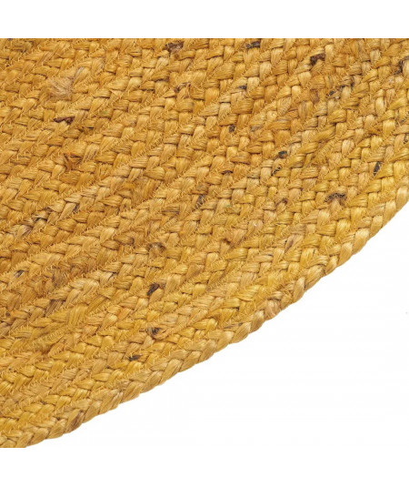 Tapis en jute rond naturel jaune Diam120cm - Collection Ottawa