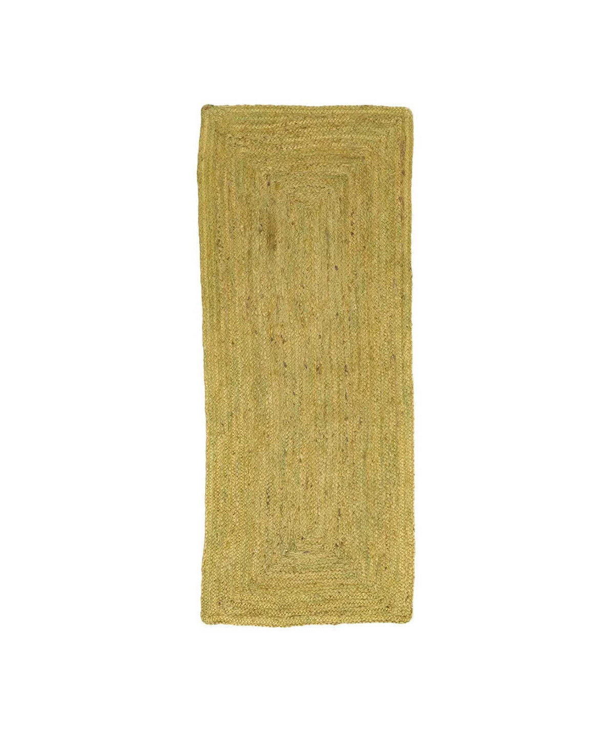 Tapis en jute rectangulaire vert 70x170cm Blainville - Yesdeko