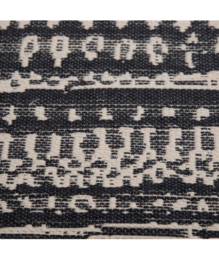 Tapis réversible en coton gris et beige 80x150cm - Collection Tanger - Yesdeko