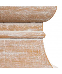 Lampe de table sculptée géométrique en bois - Collection Shabby - Yesdeko