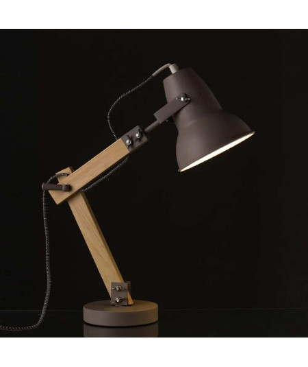 Lampe de bureau pivotante et métal taupe 41x13x43cm - Collection Flexo - Yesdeko