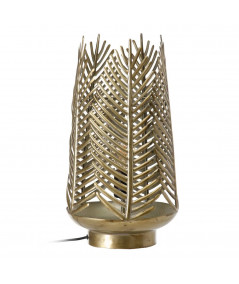 Lampe à poser en métal doré en forme de feuille - Collection Look - Yesdeko