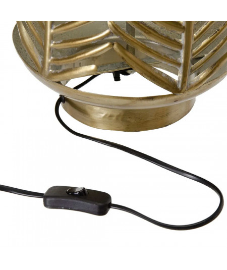 Lampe à poser en métal doré en forme de feuille - Collection Look - Yesdeko
