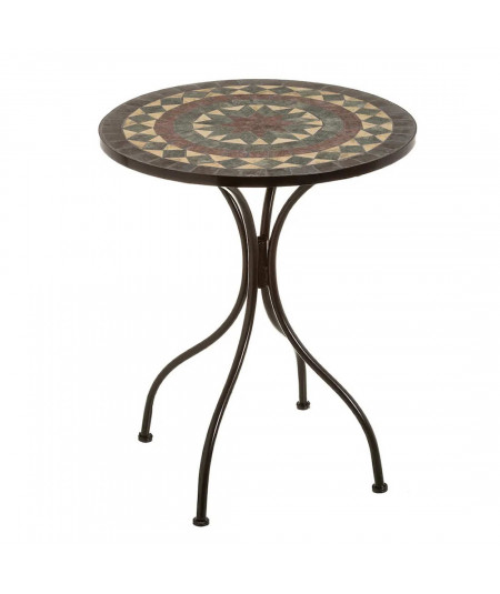 Table de jardin ronde diam60cm et 2 chaises pliables - Collection Verdana - Yesdeko