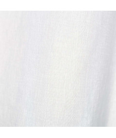 Lot de 2 voilages blanc uni semi transparent 140x260cm - Yesdeko