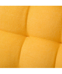 2 galettes de chaises matelassé jaune 40x40cm Lys Yesdeko