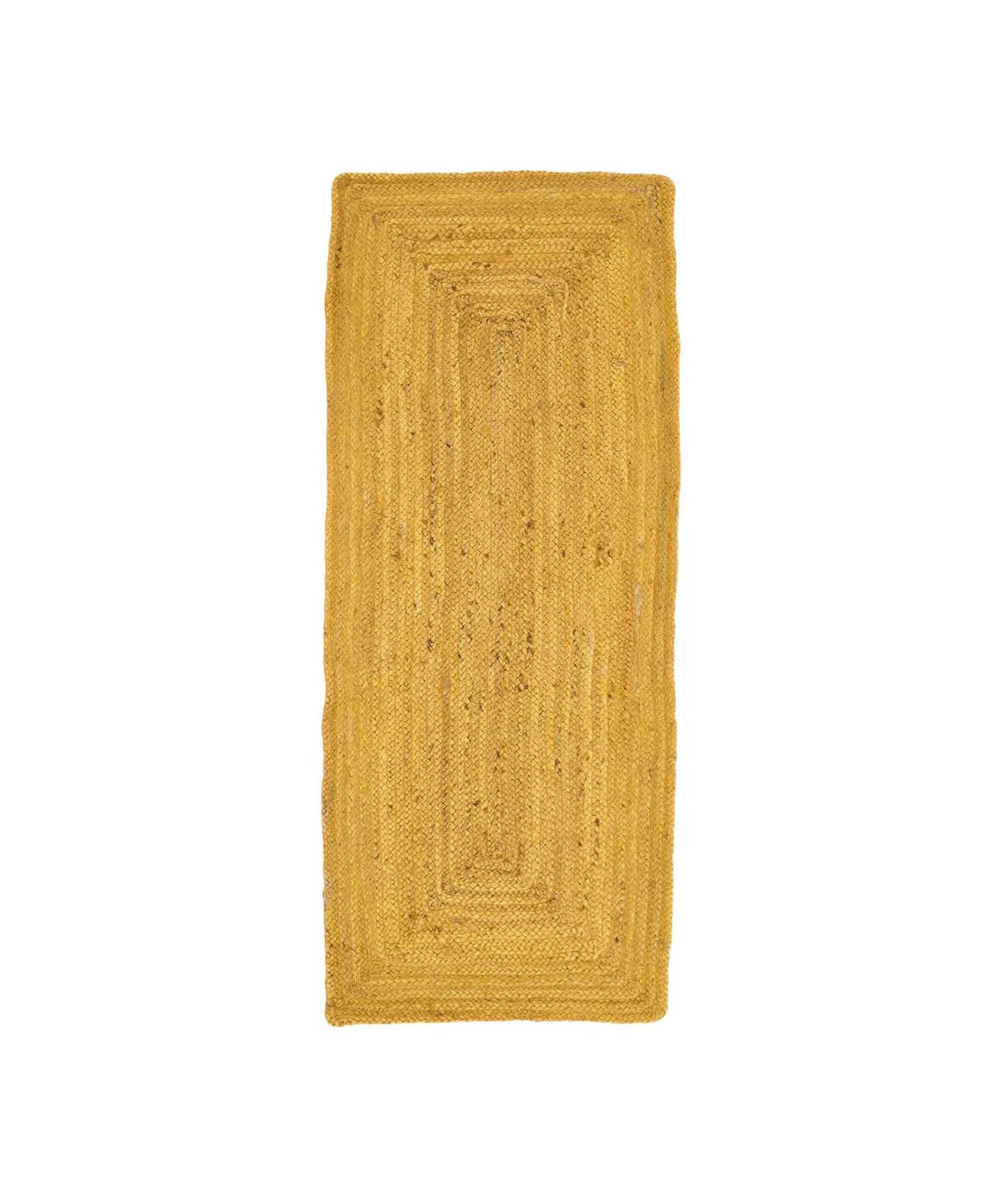 Tapis en jute rectangulaire jaune 70x170cm Blainville - Yesdeko