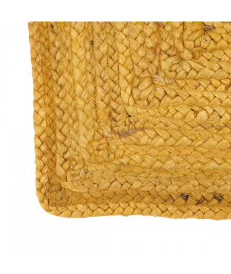 Tapis en jute rectangulaire jaune 70x170cm Blainville - Yesdeko