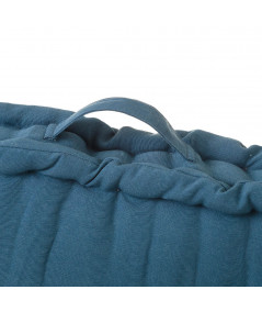 Coussin de sol bleu 60x60cm en coton matelassé - Yesdeko