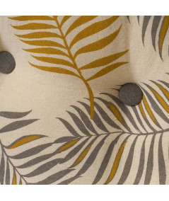 Coussin de sol gris 45x45cm motif fleuri - Jungle - Yesdeko