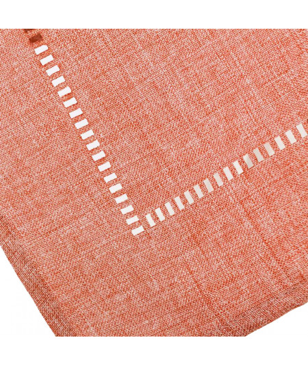 Nappe rectangulaire uni en polyester terracotta 150x210cm - Yesdeko