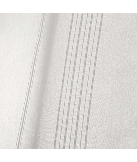 2 voilages blanc semi transparent 140x260cm Liana - Yesdeko