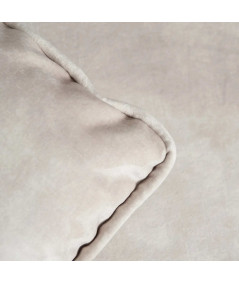 Fauteuil long en tissu ivoire anti taches - Modelo - Yesdeko