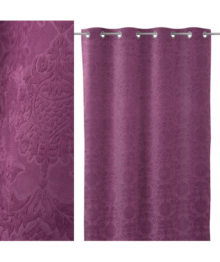 2 rideaux occultant velours violet 140x260cm Select - Yesdeko