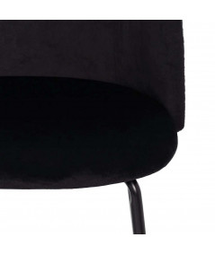 2 chaises velours noir et pied de poule - Yesdeko
