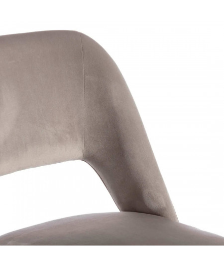 2 chaises en velours ivoire Détroit - Yesdeko