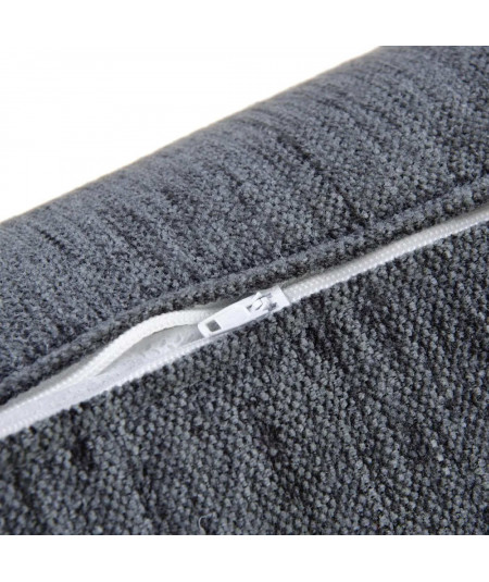 Coussin tissu chiné anthracite déhoussable 60x60 cm Denz - Yesdeko