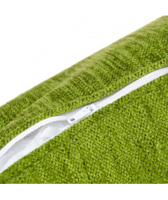 Coussin tissu chiné vert déhoussable 60x60 cm Denz - Yesdeko
