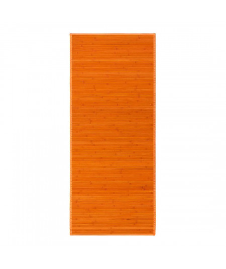 Tapis bambou lamelle orange 75x175cm Yesdeko