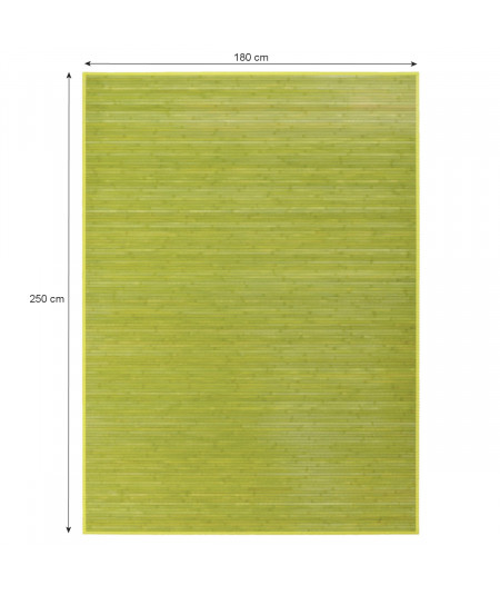 Tapis bambou lamelle vert 180x250cm Yesdeko