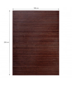 Tapis bambou lamelle marron 180x250cm Yesdeko