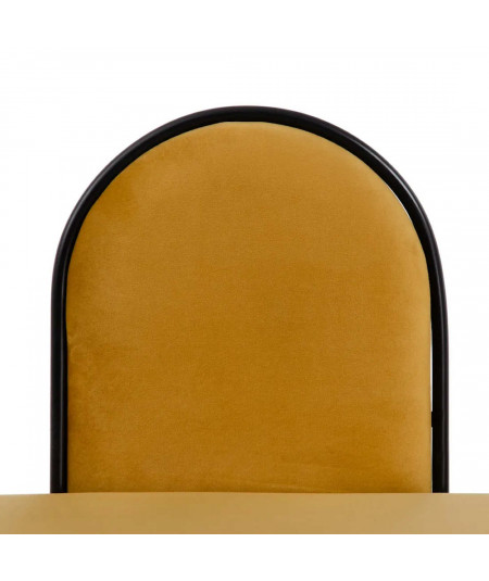 Banquette velours jaune design 110x60cm Como - Yesdeko