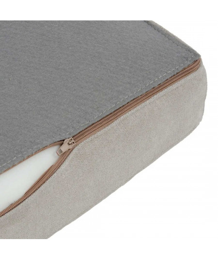 Fauteuil anti-taches recouvert de tissu Téflon beige - Yesdeko