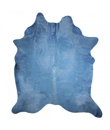 Tapis en peau de vache bleu 180x250cm - Yesdeko
