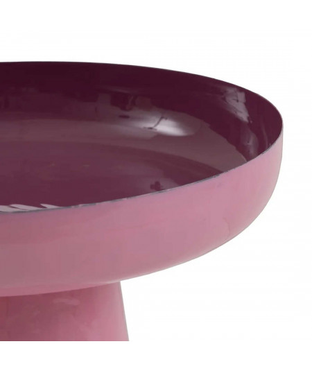 Table d'appoint design ronde en métal D40cm rose - Ramsy - Yesdeko