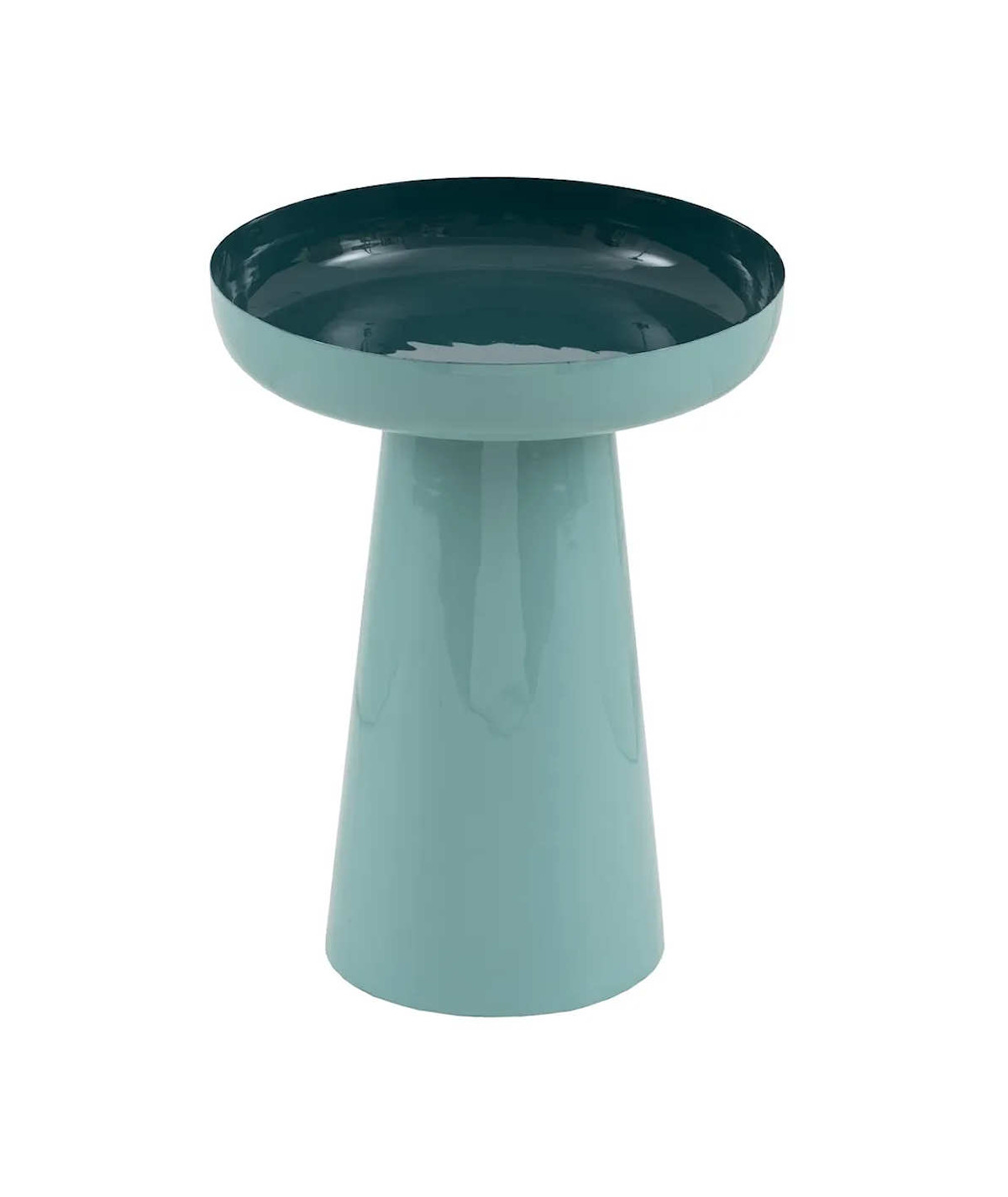Table d'appoint design ronde en métal D40cm turquoise - Ramsy - Yesdeko