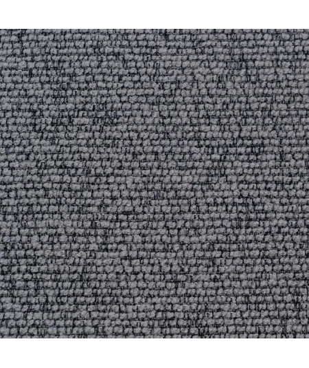 Fauteuil tissu cotelé gris et métal noir- Vegas - Yesdeko