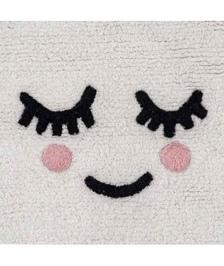 Tapis enfant en coton blanc 60x110 - Nuage - Yesdeko.com