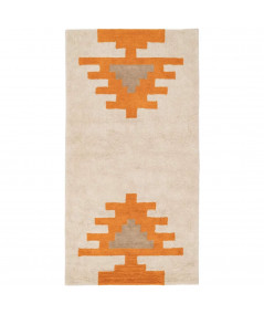 Tapis enfant en coton orange 90x175cm - Ethny - Yesdeko.com