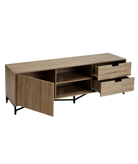 Meuble TV en bois et métal 2 tiroirs Nordi - Yesdeko