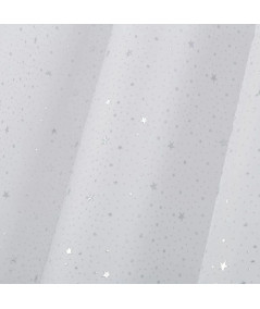2 rideaux occultant étoile blanc 140x260cm - Yesdeko