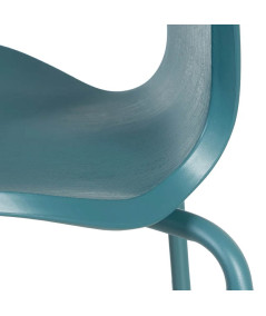 4 chaises turquoise design empilable - Anco - Yesdeko